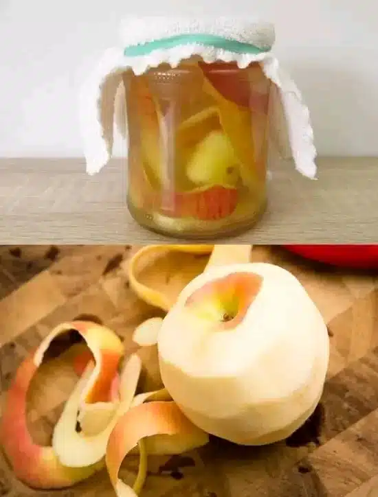 Never throw away apple peels: Soak them in a glass with vinegar